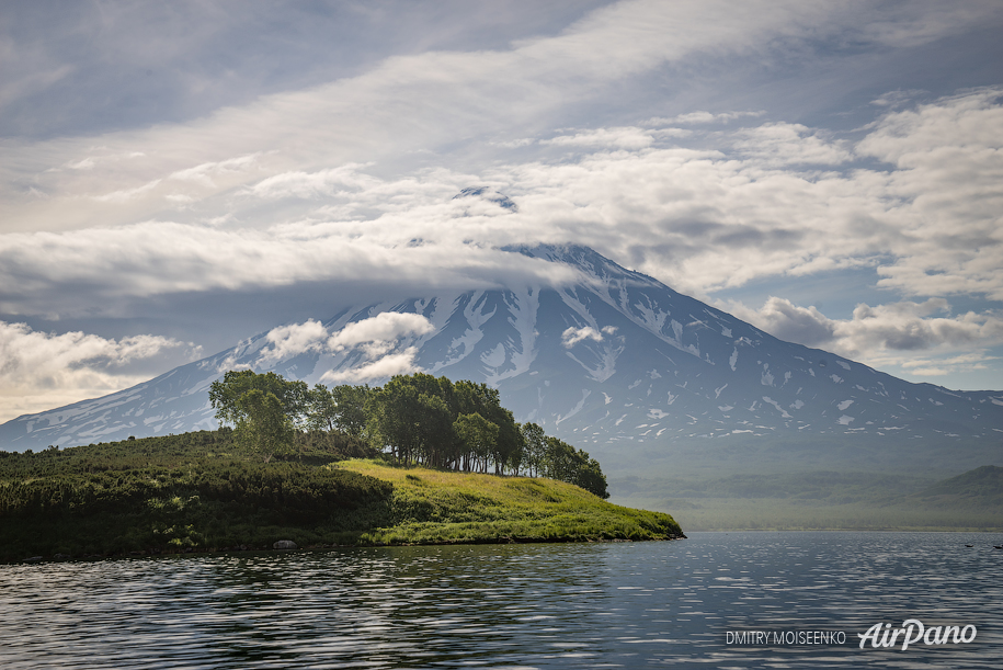 Bianki Island and Kronotsky volcano Bianki Island and Kronotsky volcano